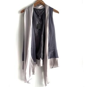 🆕 Joe’s Jeans Gray and Cream Sleeveless Vest NWT